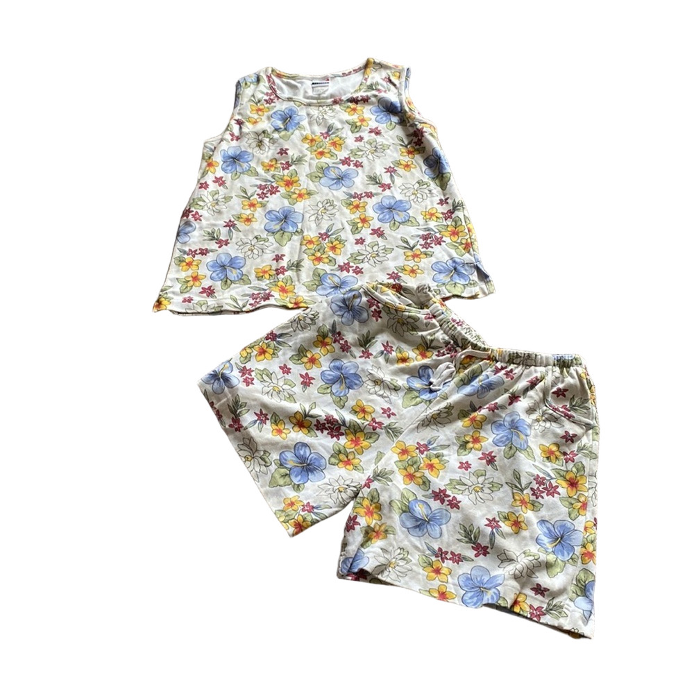 Classics by Jantzen White Floral Print Pajama Set SIZE MP/LP